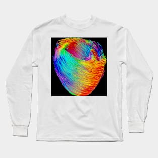 Heart muscle fibres, DTI scan (C021/5126) Long Sleeve T-Shirt